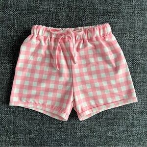 Jane + Jo Girls Pink Checkered Short Size 6